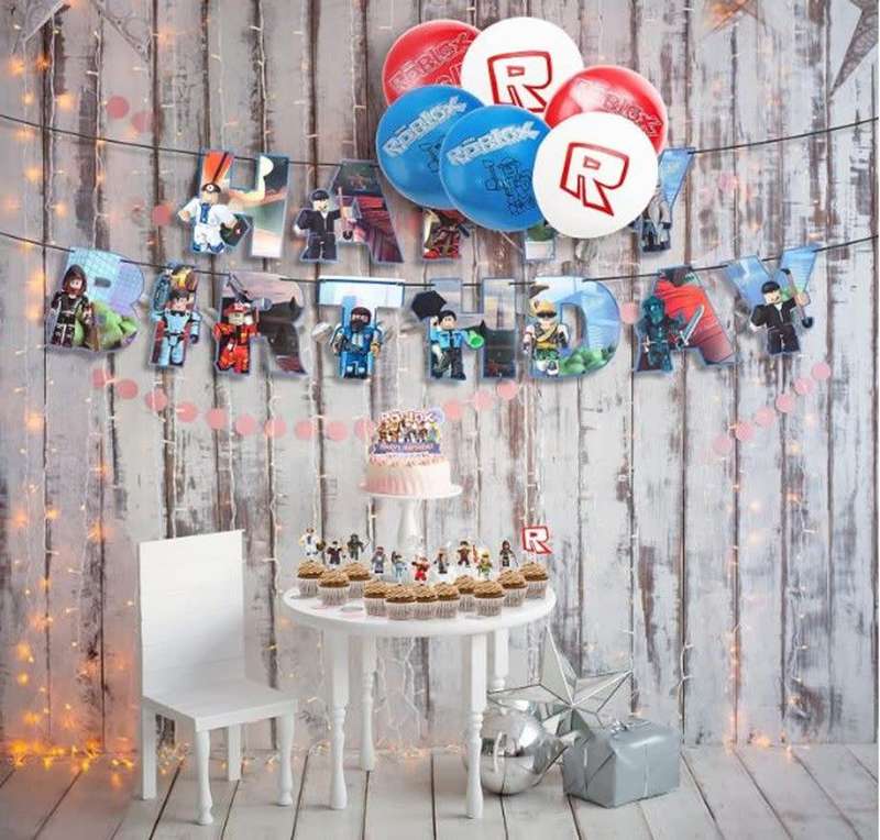 Roblox Game Kids Party Decoration Set