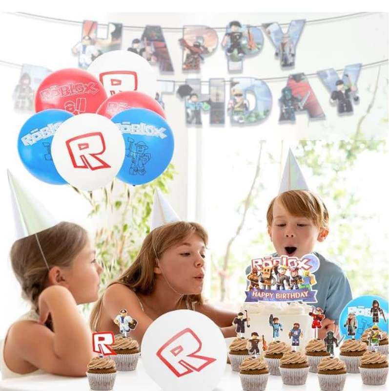 Roblox Game Kids Party Decoration Set