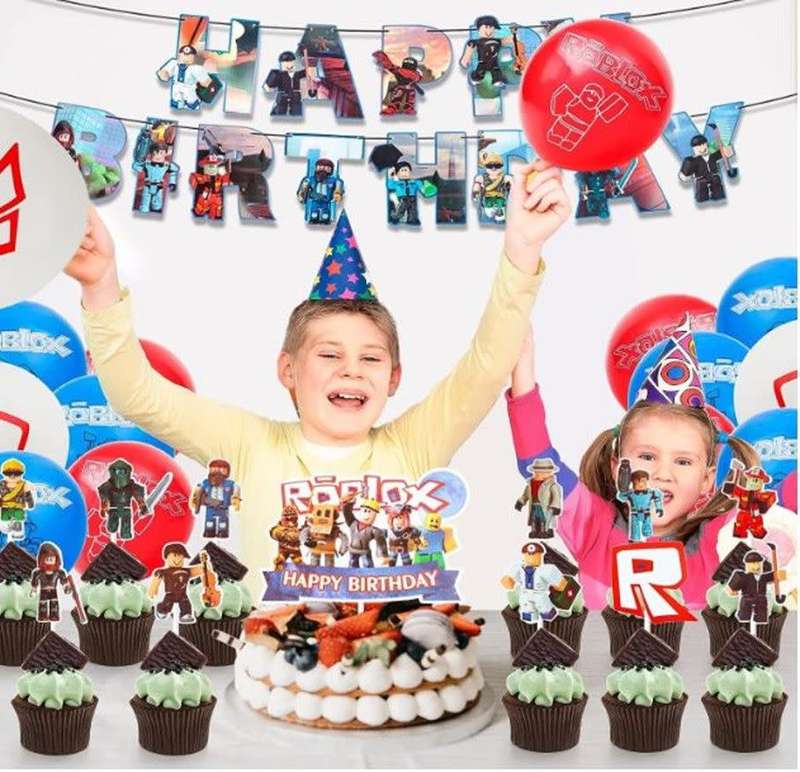 Roblox Game Kids Party Decoration Set