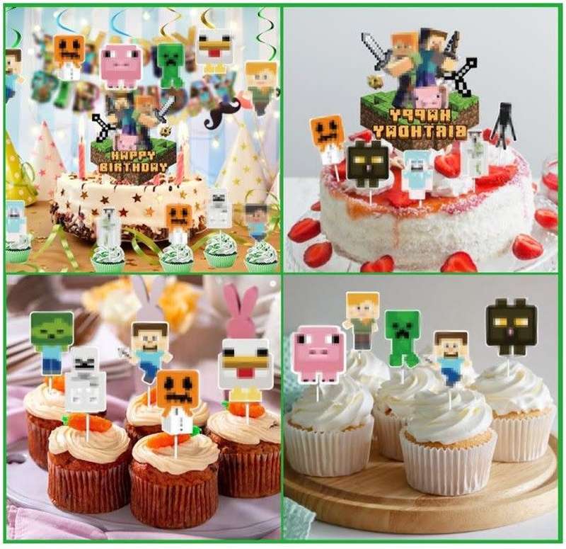 Minecraft Virtual Game Kids Party Decoration Set 39pcs