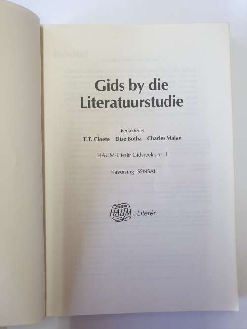 Gids by die literatuurstudie onder redaksie van Cloete, Botha en Malan