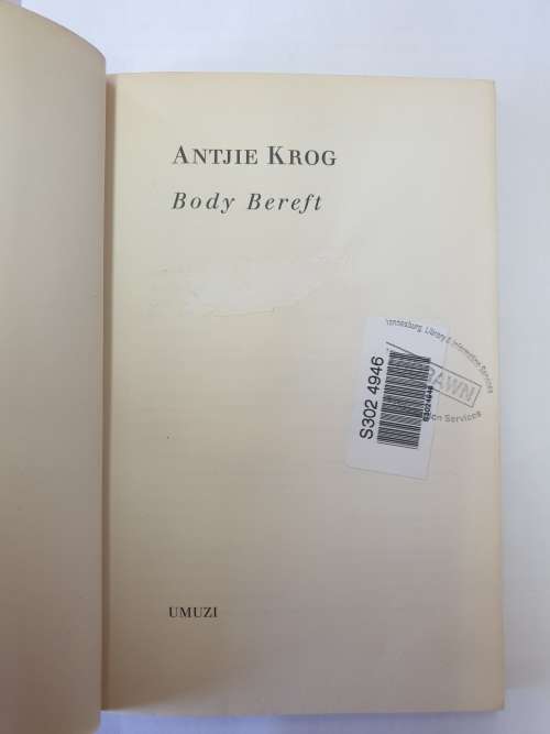 Body Bereft - Antjie Krog