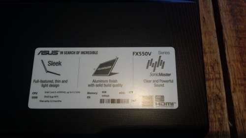 *Late 2016* Asus Fx550v, i5 6th gen, 8Gb Ram,1Tb Hdd, 2Gb DDr5 Nvidia 950m
