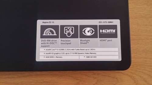 *Late 2016* 15.6" Acer Aspire Es 15, i5 6th Gen, 8Gb Ram, 1Tb Hdd