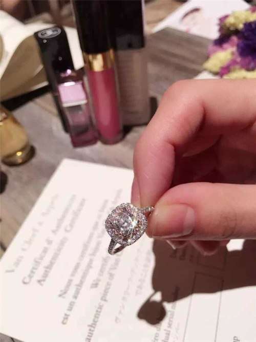 Victoria Wieck Luxury Square Bridal Ring  Encrusted with Pink and White Stones 925 Sterling Silver