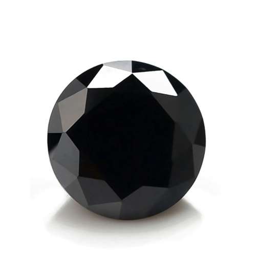 Moissanite 6.5mm 1CT Black Color VVS1 Round with GRA Certificate