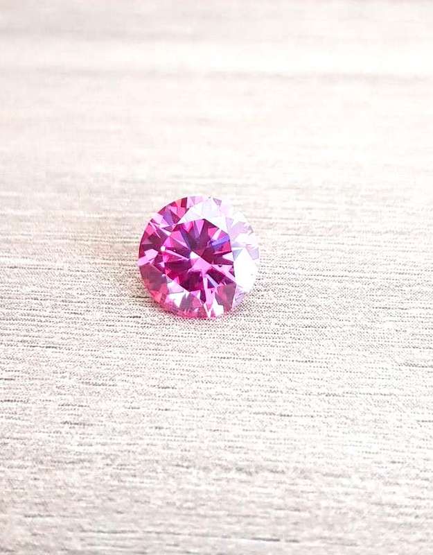 **Certified Moissanite** 2ct Rare Pink Moissanite Loose Stone  Color VVS1 Excellent Cut
