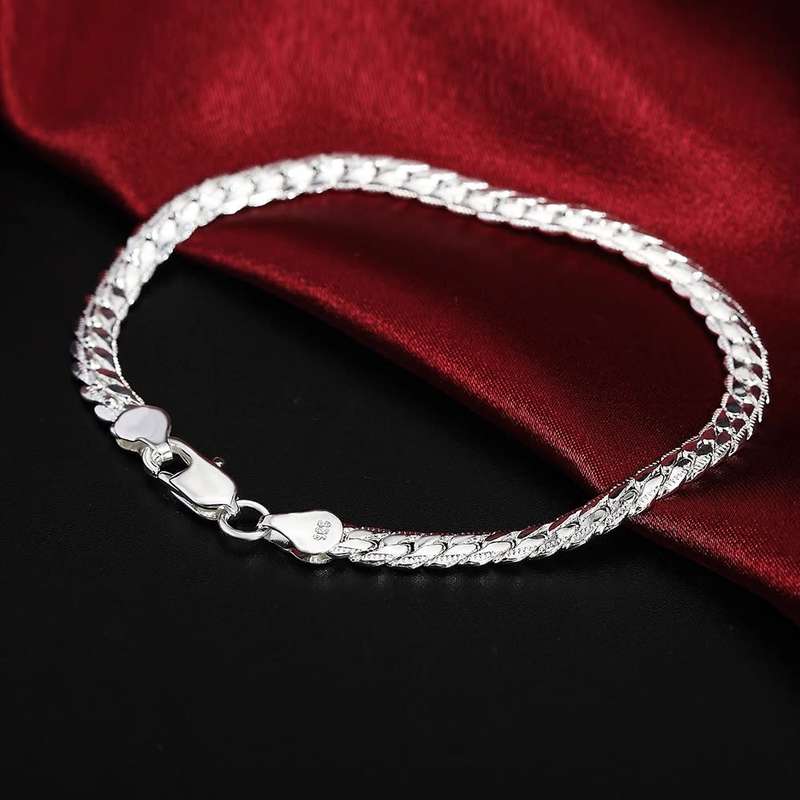 Virola Link Neck Chain & Bracelet  Jewellery Set 6mm 18k Plated