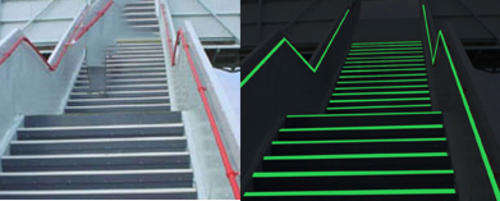 Glow in the dark stairs