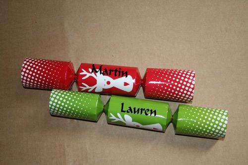 Personalized Christmas Crackers. One name per cracker