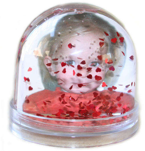 His or hers: Valentines day gift: 'snow' globe with your photo inside