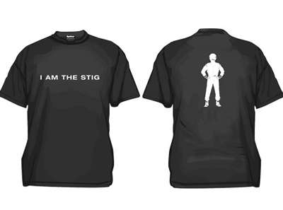 FREE SHIPPING option! 'I am the STIG' t-shirt. Choose black or white or pink