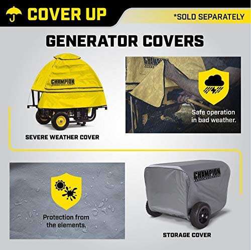 Champion 5500-Watt Dual Fuel Portable Generator with Wheel Kit