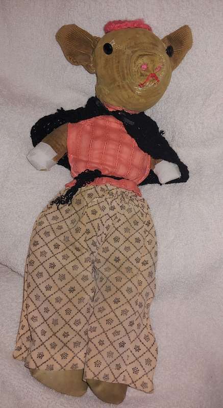 VINTAGE HAND MADE DOLL - WORLD WAR II ERA