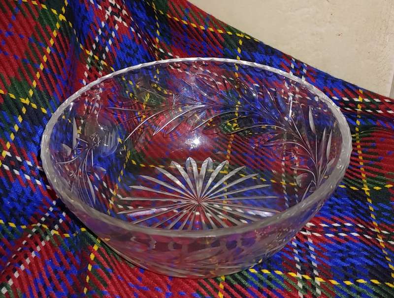 STUART CRYSTAL BOWL, SUGAR BOWL, CANDLEHOLDERS