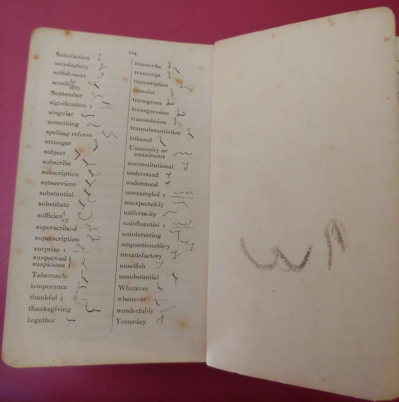 ANTIQUE PITMAN SHORTHAND DICTIONARY