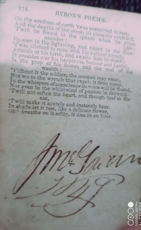 Historical Pre Owned Poems by The Right Honourable Lord Byron