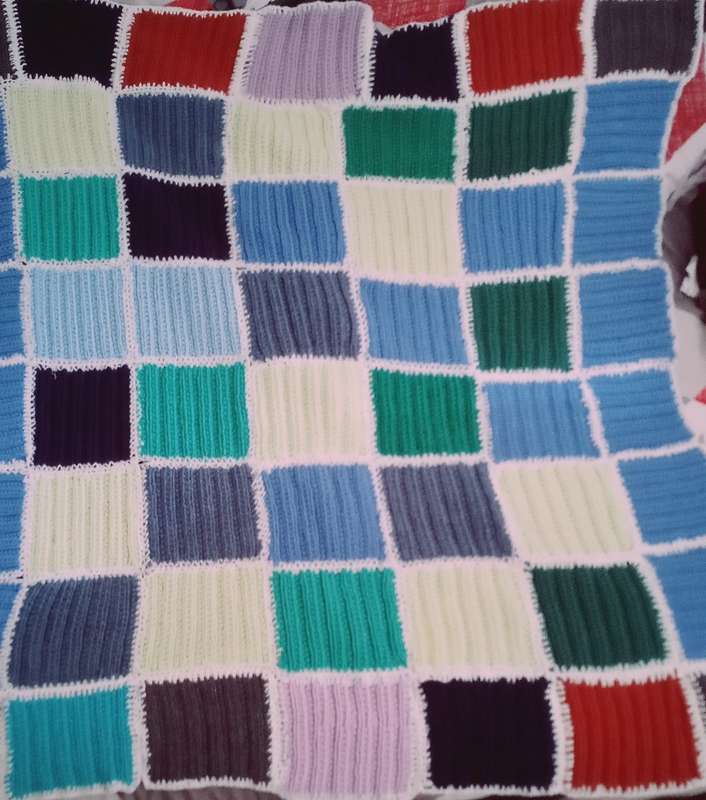 Beautiful New Corchet Blanket newly knitted 110cm x 110cm