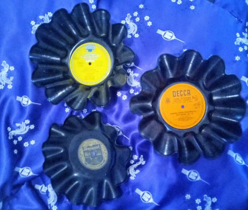 Set of 3 Record Bowls - CLASSICAL Music Recycled Vinyl LPs
