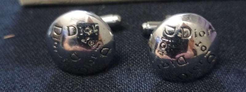 Christian Dior Silverplate- Christian Dior Cufflinks - Cufflinks