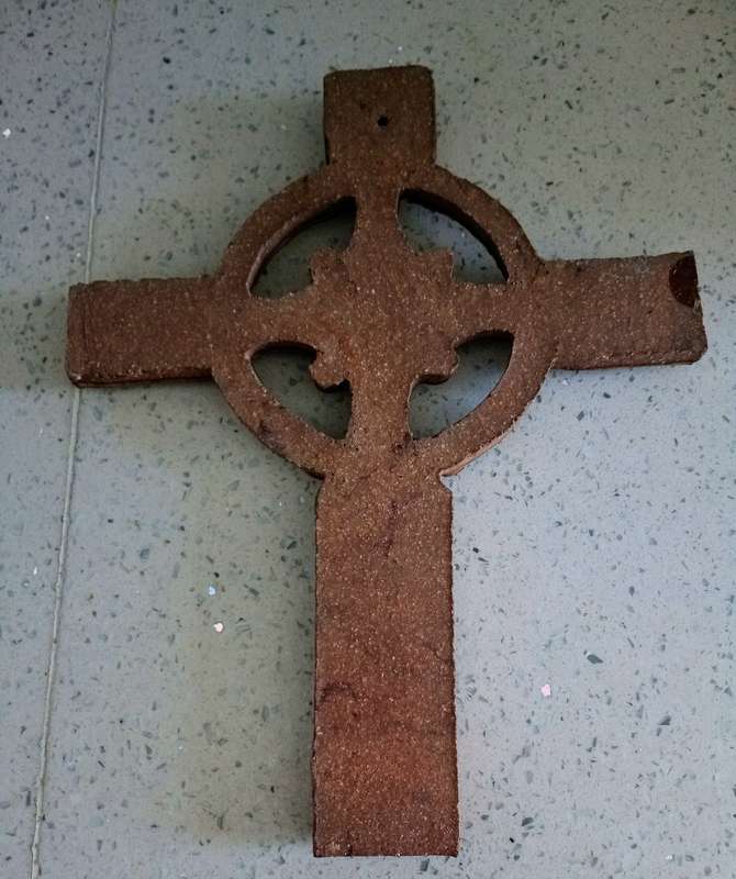 Hand Crafted Terracotta Cross  Large