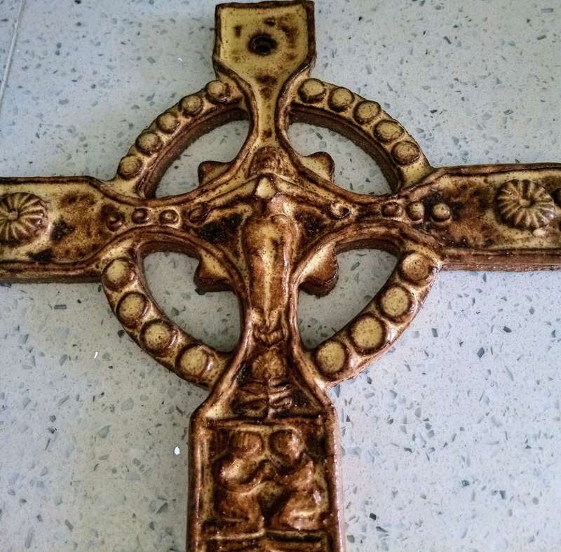 Hand Crafted Terracotta Cross  Large