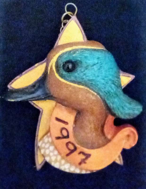 Vintage Collectable Green-Winged Teal 1997 Christmas  9.5 cm x 8.5 cmTree Ornament