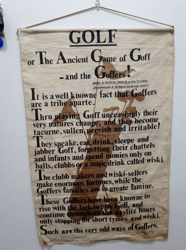 Beautiful Golf Ancient Game of Goff Ulster Irish Banner