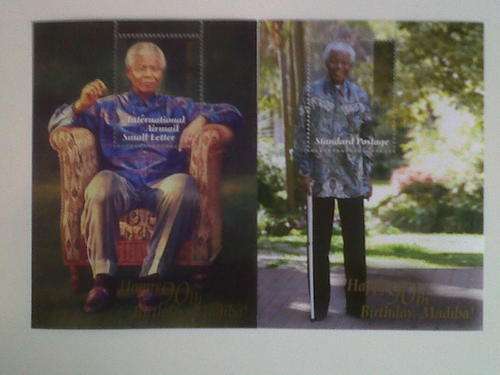 Mandela 90th Birthday Commemorative Stamps - Mint Mini Sheet.