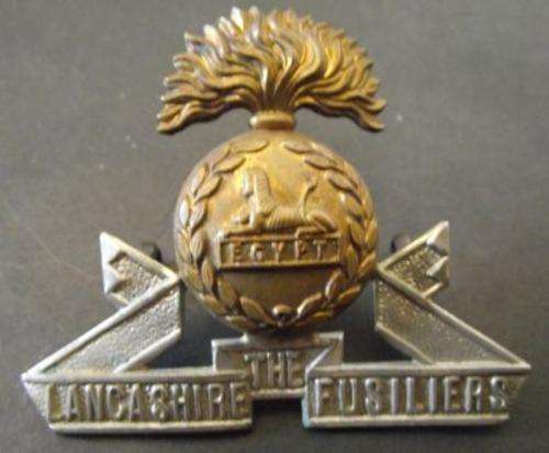 1881 Onwards BRITISH THE LANCASHIRE FUSILERS BI-METAL CAP BADGE