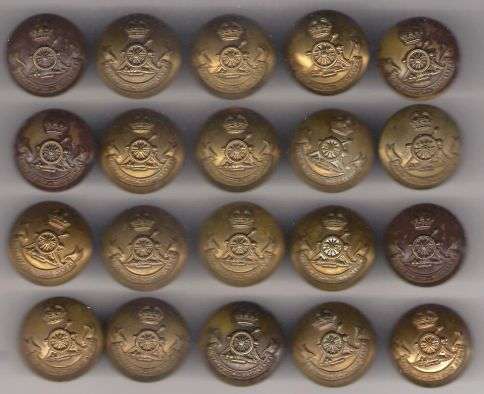 SOUTH AFRICAN ARTILLERY LARGE BUTTONS x 20