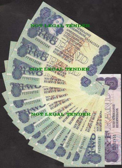 RSA R 2 x 16 GPC De KOCK UNC BANKNOTES & 1 x R 5 GPC De KOCK BANKNOTE