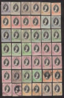 1953 WORLD LOT OF QEII CORONATION MINT STAMPS x31 & 11 x USED