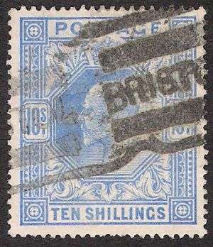 GREAT BRITAIN KEVII 10 SHILLINGS WELL CENTERED CV +/- R 7000 - Used