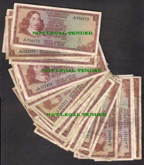 1967, 1973 & 1975 Rsa TW DE JONGH R 1 x 30 Banknotes incl 2 x REPLACEMENT Banknotes
