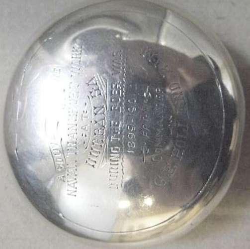 1899-1901 BOER WAR SILVER SNUFF BOX  OF THE NAVAL TRANSPORT WORK DURBAN FROM COMM. G.E HOLLAND R.I.M