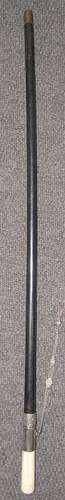 1899 HALLMARKED LONDON SILVER BOUND IVORY HANDLE LADIES EBONITE WALKING STICK
