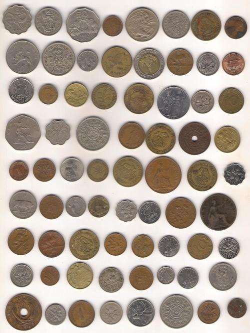 WORLD COIN LOT+/-340 COINS incl 1842 GB QV 1 1/2d ,1884 20 REIS, 1870 1c SARAWAK,BRITISH WEST AFRICA