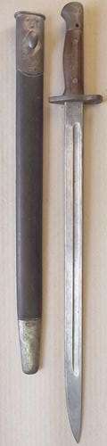 1907 SANDERSON PATTERN BAYONET SWORD With MARKINGS IN ORIGINAL SCABBARD- WW I