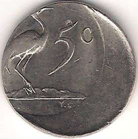 1976 RSA 5c MAJOR MISSTRIKE ! ! HALF THE COIN MISSING - RARE ERROR
