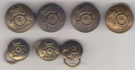 ANGLO BOER WAR ROYAL ARTILLERY VICTORIAN BUTTONS