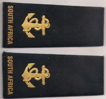SOUTH AFRICAN SA NAVY RANK ISIGNIA SHOULDER SLIP ON PAIR