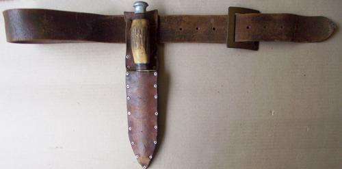 RHODESIAN BUSH WAR KNIFE & BELT - Named