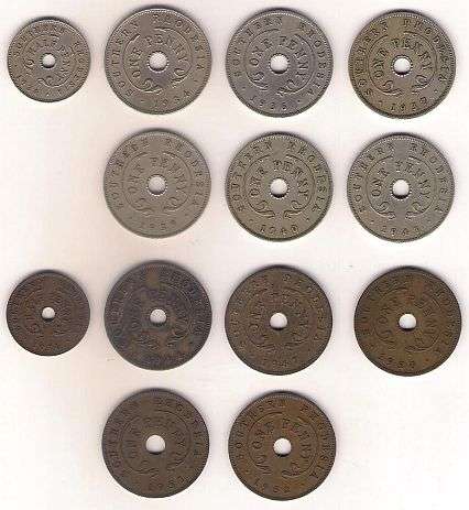 SOUTHERN RHODESIA HALF PENNY & PENNY LOT