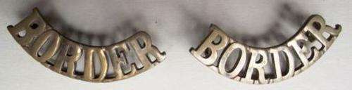 BRITISH BORDER REGIMENT PAIR OF SHOULDER TITLES