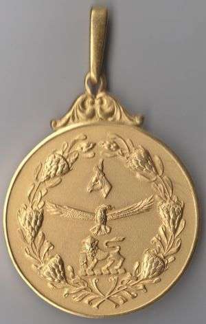 1981 SADF INTER KMDMT LANGAFSTAND GOLD SPORTS MEDAL FOR SHOOTING