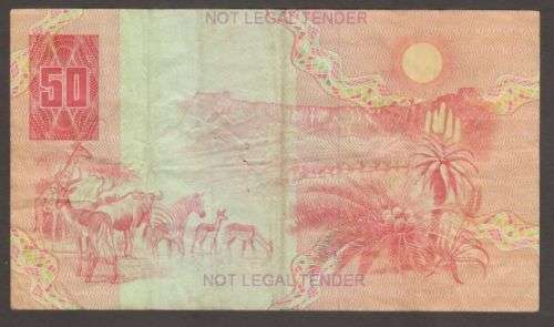 SOUTH AFRICA G De KOCK FIFTY RAND NOTE 3rd ISSUE