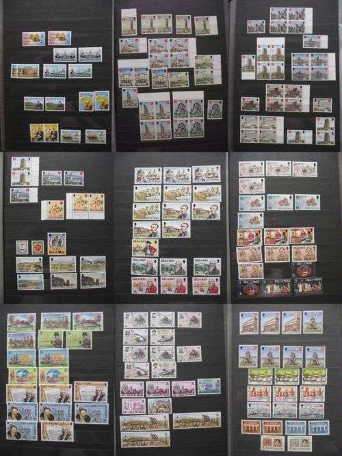 GREAT BRITAIN ISLE OF MAN MINT NEVER HINGED LOT 9 PAGES