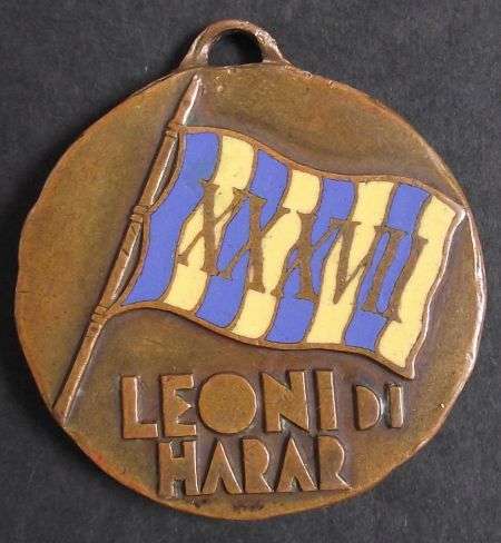 ITALIAN FASCIST 37th ERITREAN COLONIAL BATTALION LEONI DI HARAR(Lions Of Harar)BRONZE MEDAL-SCARCE !