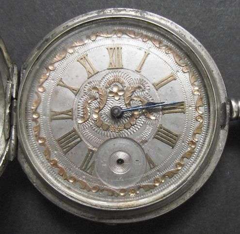VINTAGE ANGORA SILVER PLATED POCKET WATCH - NOT WORKING
